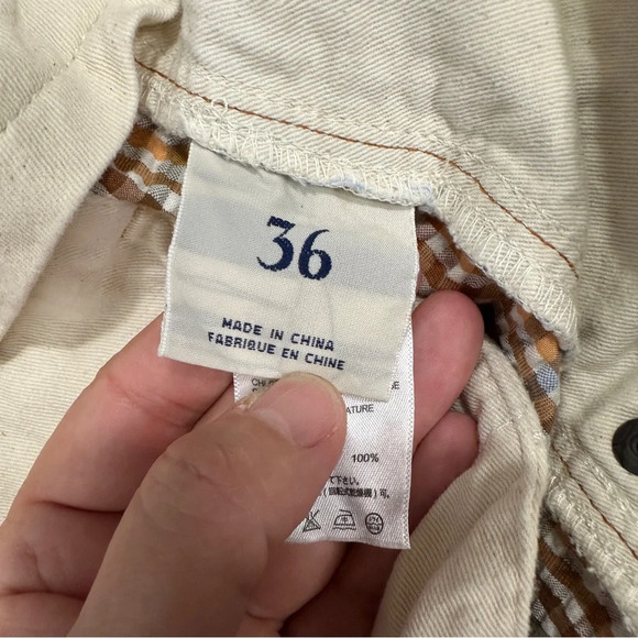 Tommy Bahama seersucker men's shorts, size 36, blue/rust/brown, flat front - Picture 5 of 7